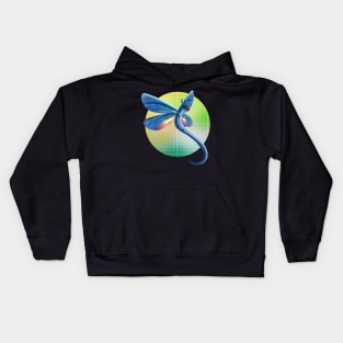 Kawaii Butterfly Dragon - With Background Kids Hoodie